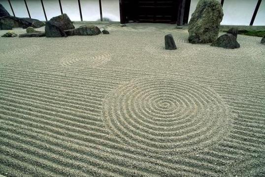 A Japanese zen garden
